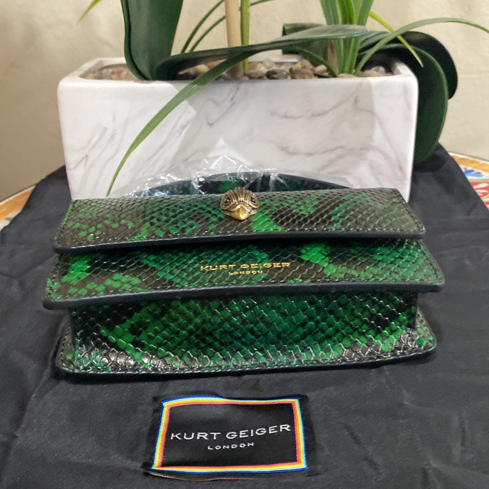 Kurt Geiger XS Bond Green Top Handle Crossbody Bag - Picture 5 of 13